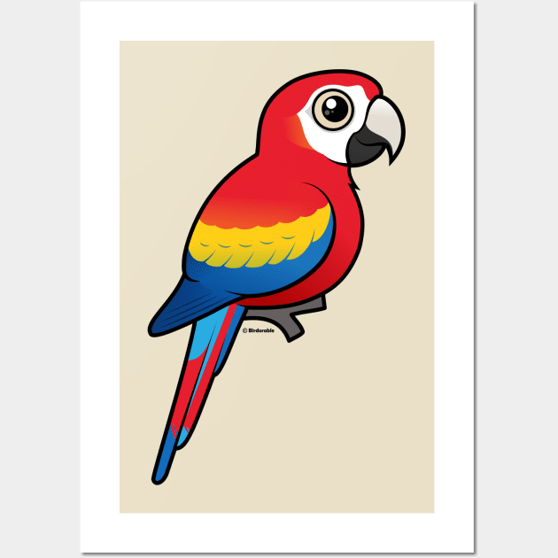 Birdorable Scarlet Macaw Wall Art by birdorable